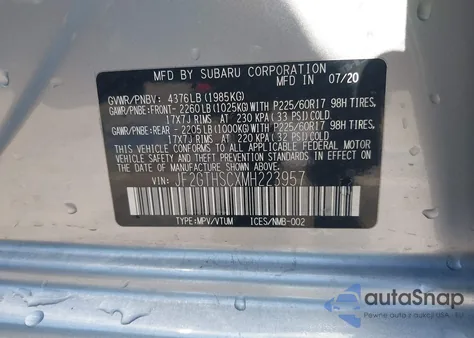 2021 Subaru Crosstrek Sport from USA, damaged, VIN JF2GTHSCXMH223957